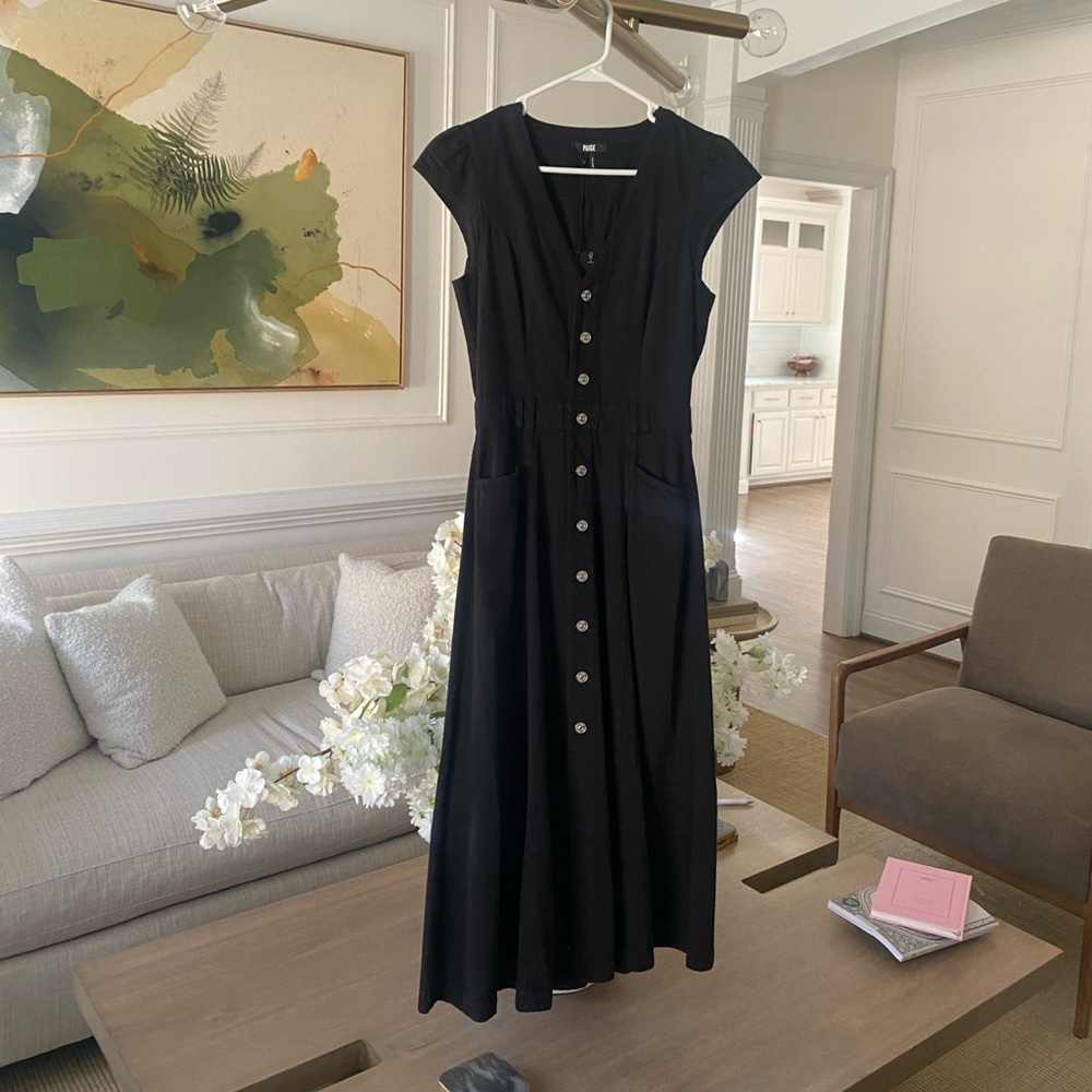 NWT Aida Midi Dress - Vintage Black Paige size 4